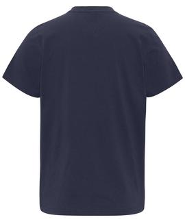 CAMISETA REGULAR FIT CENTERED LOGO AZUL MARINO