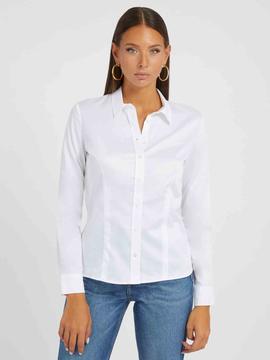 CAMISA POPELINA ELÁSTICA CATE BLANCA