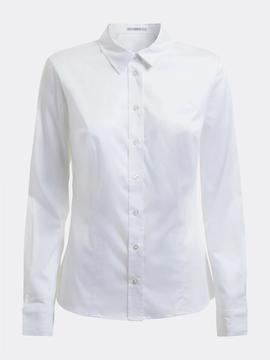 CAMISA POPELINA ELÁSTICA CATE BLANCA