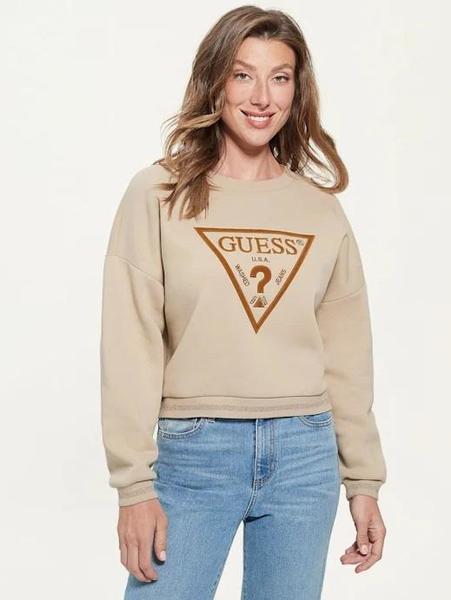 Guess sudadera chica negra logo dorado