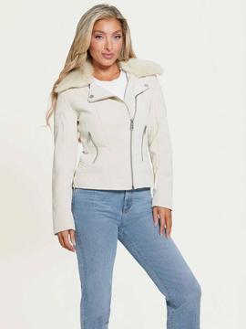 CHAQUETA DE ECOPIEL OLIVIA BEIGE