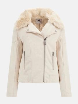 CHAQUETA DE ECOPIEL OLIVIA BEIGE