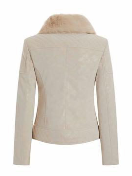 CHAQUETA DE ECOPIEL OLIVIA BEIGE