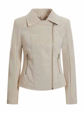 CHAQUETA DE ECOPIEL OLIVIA BEIGE