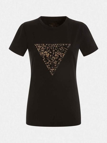 Camiseta Guess estras negra para mujer