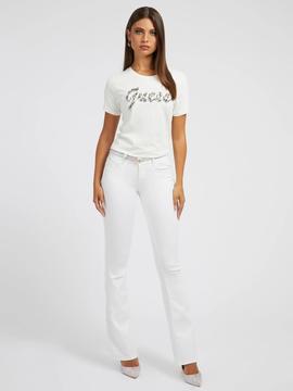 CAMISETA BONITA BLANCA CON LOGO DE PEDRERÍA