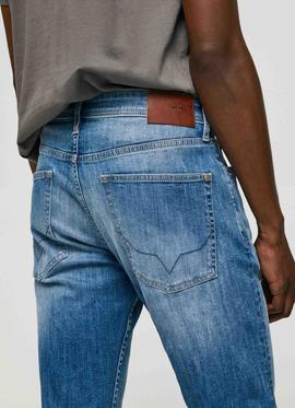 PANTALÓN VAQUERO STANLEY TAPER FIT HN2 EN DENIM AZUL