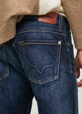 PANTALÓN VAQUERO KINGSTON ZIP REGULAR FIT Z45 EN DENIM AZUL