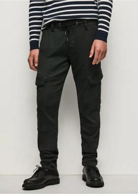 PANTALÓN JOGGER BOLSO CARGO JARED NEGRO GYMDIGO DENIM