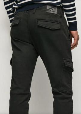 PANTALÓN JOGGER BOLSO CARGO JARED NEGRO GYMDIGO DENIM