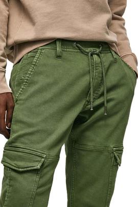 PANTALÓN JOGGER BOLSO CARGO JARED VERDE GYMDIGO DENIM