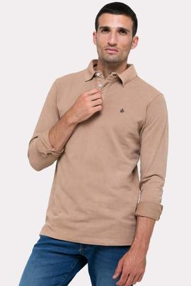 POLO MANGA LARGA VINTAGE CAMEL