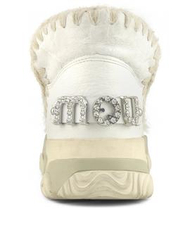 BOTA ESKIMO TRAINER LOGO RHINESTONE BLANCA ENCERA