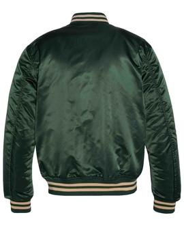 CHAQUETA BOMBER UNIVERSITARIA TACSON VERDE