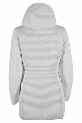 CHAQUETA DE MUJER ACOLCHADA CON CAPUCHA BLANCA