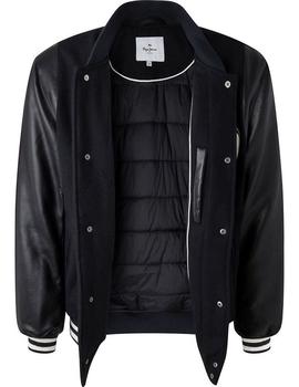 CHAQUETA BOMBER COMBINADA JUDSON NEGRA