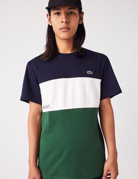 CAMISETA LACOSTE COLOR BLOCK MULTICOLOR