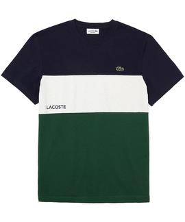 CAMISETA LACOSTE COLOR BLOCK MULTICOLOR