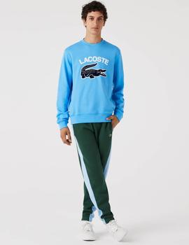 SUDADERA LACOSTE ESTAMPADA AZUL