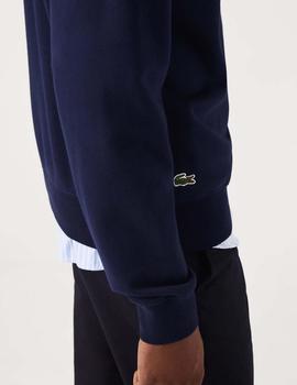 SUDADERA LACOSTE ESTAMPADA AZUL MARINO