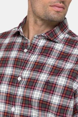 CAMISA CLÁSICA TARTAN GRANATE