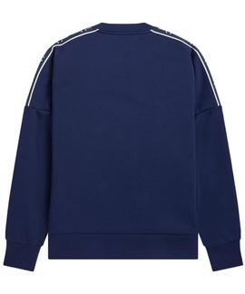 SUDADERA POLAR TAPED SLEEVE AZUL MARINO