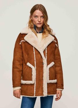 ABRIGO DE DOBLE FAZ ESTILO SHEARLING ALTHEA CAMEL