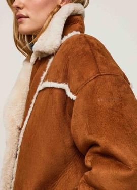 ABRIGO DE DOBLE FAZ ESTILO SHEARLING ALTHEA CAMEL