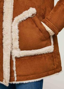 ABRIGO DE DOBLE FAZ ESTILO SHEARLING ALTHEA CAMEL