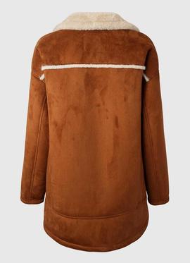 ABRIGO DE DOBLE FAZ ESTILO SHEARLING ALTHEA CAMEL