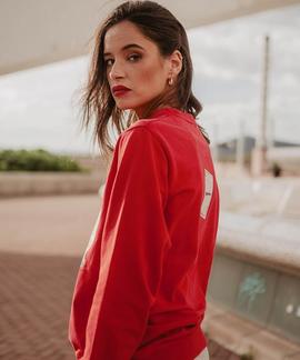 SUDADERA UNISEX KATE PLAY ROJO DEGRADÉ