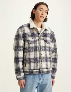 CHAQUETA TRUCKER SHERPA VINTAGE RELAXED FIT NICO TOFU