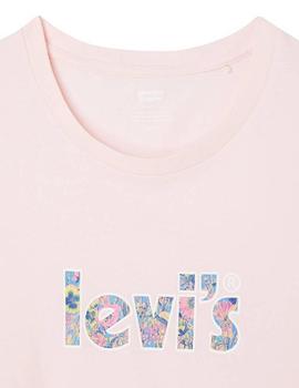 CAMISETA LEVI’S® THE PERFECT TEE FLORAL POSTER DUTCH PINK