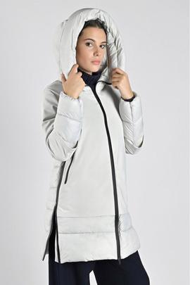 CHAQUETA BECANCOUR LONG REGULAR FIT BLANCA PERLADA