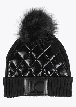 GORRO DE PUNTO ACOLCHADO NEGRO