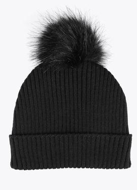 GORRO DE PUNTO ACOLCHADO NEGRO