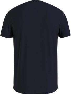 CAMISETA BOX OUTLINE SLIM FIT AZUL MARINO