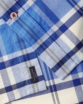 CAMISA OVERCHECK REGULAR FIT DE CUADROS AZULES