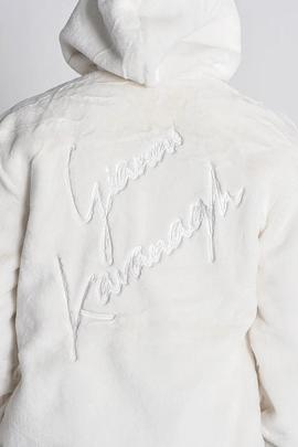 CHAQUETA POLAR CON CAPUCHA SIGNATURE SHERPA BLANCA