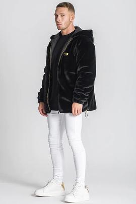 CHAQUETA POLAR CON CAPUCHA SIGNATURE SHERPA NEGRA