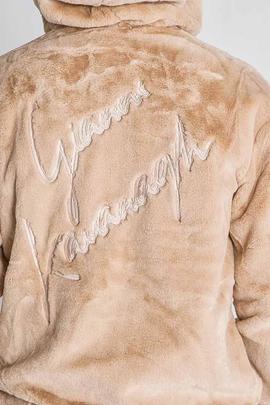 CHAQUETA POLAR CON CAPUCHA SIGNATURE SHERPA BEIGE