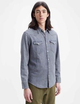 CAMISA VAQUERA LEVI'S® BARSTOW WESTERN Z1703 GRAY STONEWASH