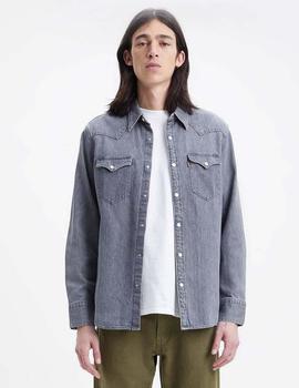 CAMISA VAQUERA LEVI'S® BARSTOW WESTERN Z1703 GRAY STONEWASH