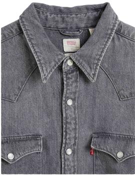 CAMISA VAQUERA LEVI'S® BARSTOW WESTERN Z1703 GRAY STONEWASH