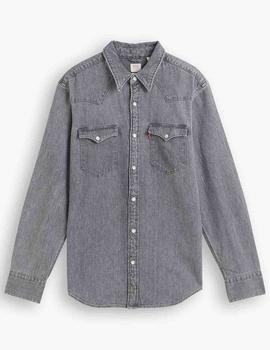 CAMISA VAQUERA LEVI'S® BARSTOW WESTERN Z1703 GRAY STONEWASH