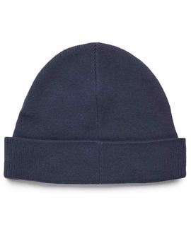 GORRO SPORT BEANIE DE PUNTO ELÁSTICO CON LOGO AZUL MARINO