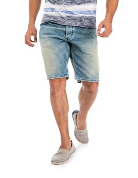 BERMUDA VAQUERA LOOSE FIT DIRTY WASH EN DENIM AZUL