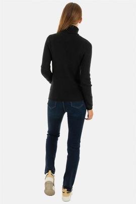 JERSEY ACANALADO CUELLO CISNE NEGRO