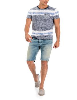 BERMUDA VAQUERA LOOSE FIT DIRTY WASH EN DENIM AZUL