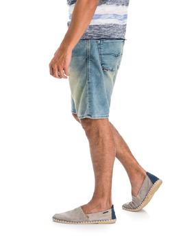 BERMUDA VAQUERA LOOSE FIT DIRTY WASH EN DENIM AZUL